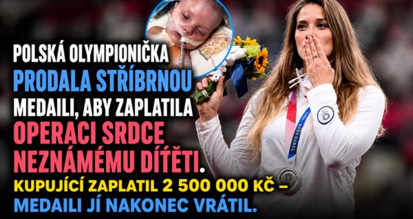 Prodala olympijskou medaili kvůli nemocnému dítěti. To, co následovalo potom, dojímá svět